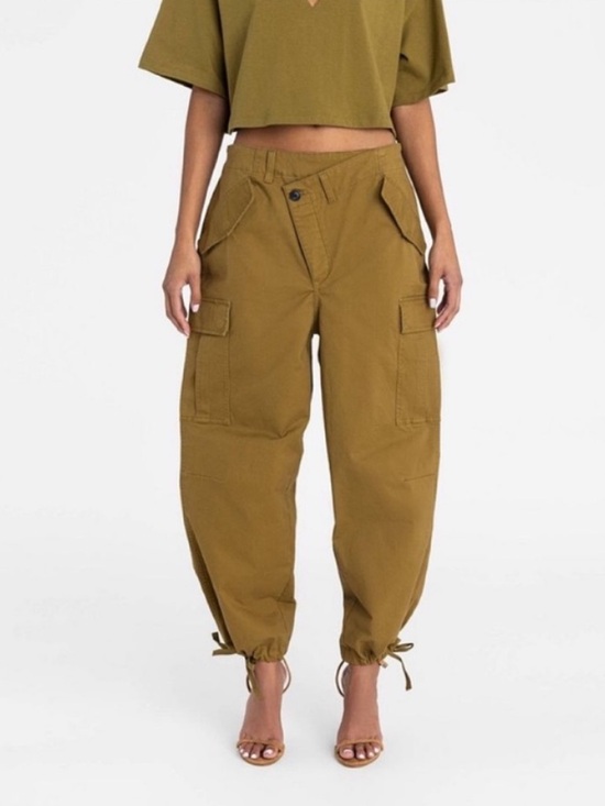 Kbb by Kahlana Pants - NWT KBB by KAHLANA Women's Mid-Rise Straight Leg 'The Cargo Jogger' - Tan S